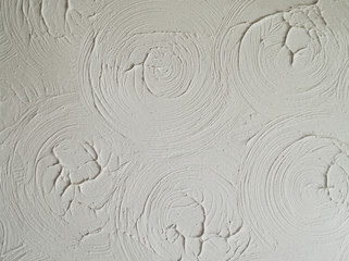 Circular pattern textured ceiling decor