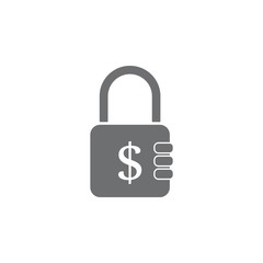 castle with dollar sign icon. Simple element illustration. Business icons universal for web and mobile
