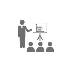 businessman presentation diagram icon. Simple element illustration. Business icons universal for web and mobile