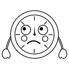 Fototapeta premium clock kawaii icon image vector illustration design 