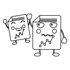 graph charts kawaii icon image vector illustration design 