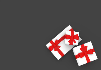 Obraz premium White Gift Pack Box Set Top View Two