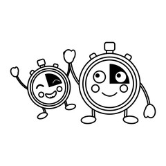 chronometers kawaii icon image vector iilustration design 