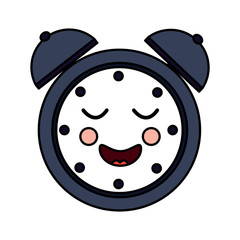 happy clock kawaii icon image vector illustration design 