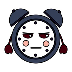 angry clock kawaii icon image vector illustration design 