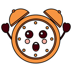 suprised clock kawaii icon image vector illustration design 