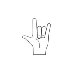 hand sign rock icon. Hands sign elements concept and web apps. Thin line  icon for website design and development, app development. Premium icon