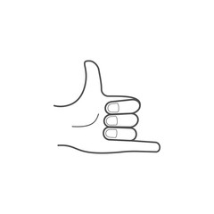 hand sign point the little finger icon. Hands sign elements concept and web apps. Thin line  icon for website design and development, app development. Premium icon