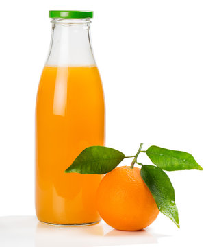 Orange fruit and juice.