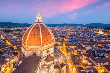Foto auf Acrylglas Florenz Blick von oben auf die Skyline von Florenz
