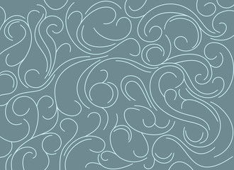 Plakat Swirling line art pattern, vector illustration