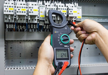 Digital clamp meter electric tester multimeter with plobes for check power supply on control board