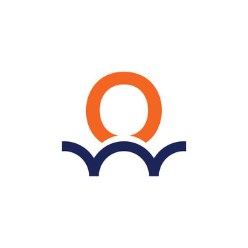 O letter bridge logo design