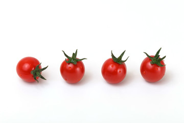 Cherry Tomatoes Isolated on White