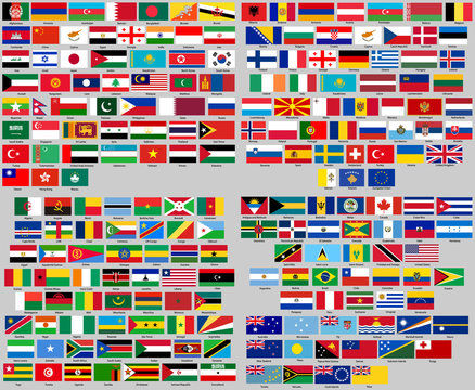 set of flags of World