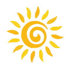 Sun symbol. vector illustration