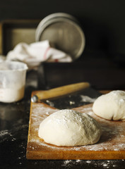 Fresh bread dough ready for baking