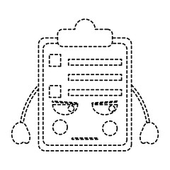 paper angry clipboard kawaii character cartoon vector illustration sticker design