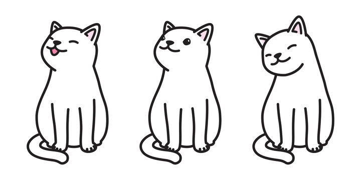 cat vector calico kitten icon logo character illustration cartoon doodle