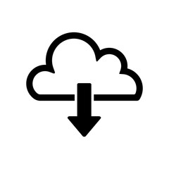 cloud download symbol vector