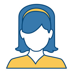 Woman faceless avatar icon vector illustration graphic design