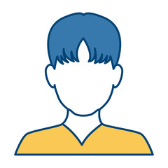 Man faceless avatar icon vector illustration graphic design