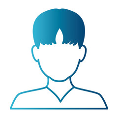 Man faceless avatar icon vector illustration graphic design