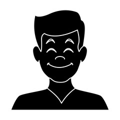 Man smiling avatar icon vector illustration graphic design