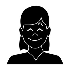 Woman smiling avatar icon vector illustration graphic design