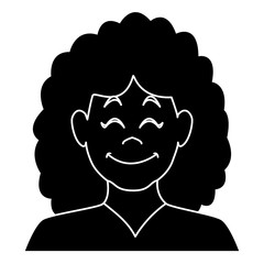 Woman smiling avatar icon vector illustration graphic design