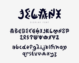 English alphabet. Authentic font