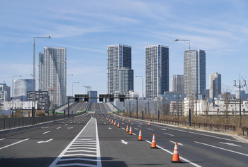 新しい道路　環状2号線　豊洲から　東京都市計画道路　2018年撮影　