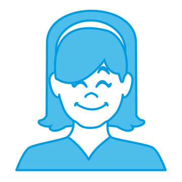 Woman smiling avatar icon vector illustration graphic design