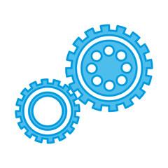Gears machinery pieces icon vector illustration graphic design