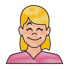 Woman smiling avatar icon vector illustration graphic design