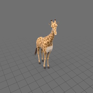 Stylized giraffe standing