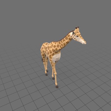 Stylized giraffe walking
