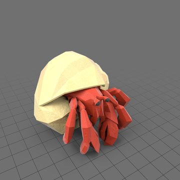 Stylized hermit crab