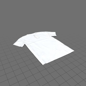 Flat crew neck shirt with tag (mens)