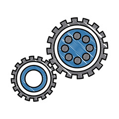 Gears machinery pieces icon vector illustration graphic design