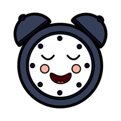 happy clock kawaii icon image vector illustration design 