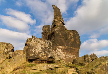 The Wainstones near Clay Bank and Stokesley in the North York Moors, North Yorkshire, UK