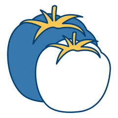 Tomatos fresh vegetable icon vector illustration graphic design