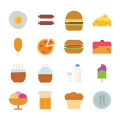 Fast food set vector