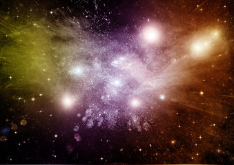 galaxy in a free space