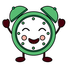 happy clock kawaii icon image vector illustration design  