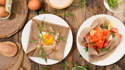 assorted buckwheat crepe