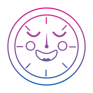 happy clock kawaii icon image vector illustration design