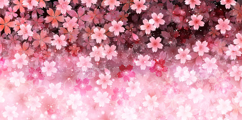 桜　春　和紙　背景