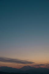 夕方の富士山